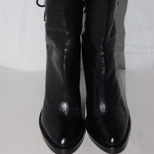 $485❤️ 36/6 HAIDER ACKERMANN Black Real Leather High Heel Ankle Boots Bootie